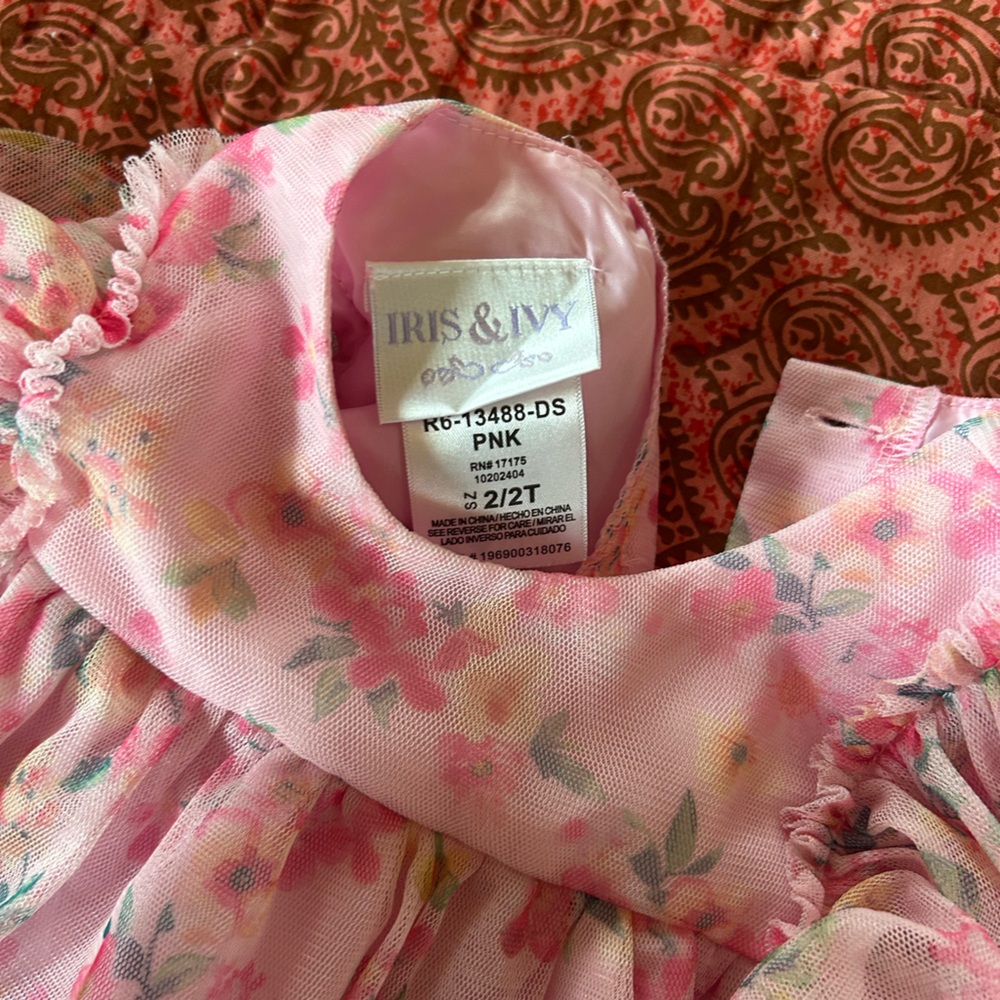 Pink floral dress
